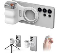 Fun Shot Smartphone, Smartphone Handle Grip With Detachable Bluetooth Remote Control ¿ Mfi Certification ¿ 1/4 Thread, Grip Stabiliser For Iphone Android