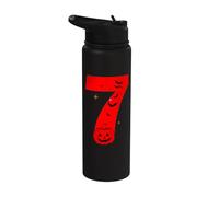 Fun Six Seven 6 7 Meme Design pour couples, Halloween Stainless Steel Insulated Water Bottle