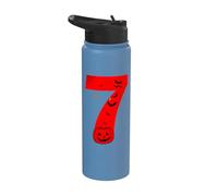 Fun Six Seven 6 7 Meme Design pour couples, Halloween Stainless Steel Insulated Water Bottle