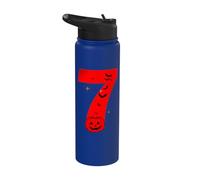 Fun Six Seven 6 7 Meme Design pour couples, Halloween Stainless Steel Insulated Water Bottle