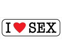 Fun - Slim poster - I Love Sex + 1 paquet de tesa Powerstrips® - contenu 20 pièces