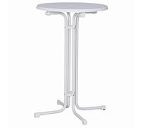 Fun Star MFG Table d'appoint avec Plateau en sevelit, Couleur : Blanc