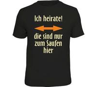 Fun T-Shirt Junggesellenabschied Ich Heirate und Die Saufen nur Shirt Bedruckt Manches Courtes(Medium)