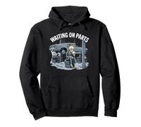 Fun Waiting on Parts Mécanicien Squelette Auto Garage Life Sweat à Capuche