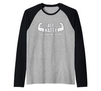 Fun Weightlifter Joke - All Natty, Ain't Running The Tren Manche Raglan