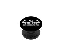 Fun Weightlifter Joke - All Natty, Ain't Running The Tren PopSockets PopGrip Adhésif