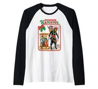 Fun with Krampus Christmas Retro Vintage Funny Adult Humor Manche Raglan