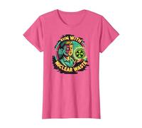 Fun with Nuclear Waste Funny Dark Humour Vintage Horror Movie T-Shirt, Femme, Rose Chiné, M