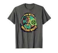 Fun with Nuclear Waste Funny Dark Humour Vintage Horror Movie T-Shirt, Homme, Asphalte, S