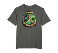 Fun with Nuclear Waste Funny Dark Humour Vintage Horror Movie T-Shirt, Homme Grandes Tailles, Asphalte, 6X Tall