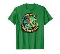 Fun with Nuclear Waste Funny Dark Humour Vintage Horror Movie T-Shirt, Homme, Vert Kelly, S