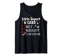 Fun Women Pajamas Christmas Nice Naughty Funny Xmas List Débardeur
