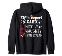 Fun Women Pajamas Christmas Nice Naughty Funny Xmas List Sweat à Capuche