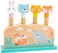 Fun Wooden Jumping Animals,4 Cute Animals to Push Down Jumping Happily in the Air.[F36]