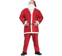 Fun World 7586 Costume de Père Noël Pub Crawl pour adulte, grande taille, uni, rouge/blanc, taille XL