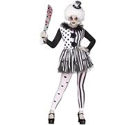 Fun World Déguisement de clown tueur pour femme, Noir, L
