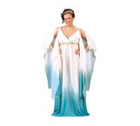 Fun World- Grec/Romain Plus Costume de déesse Grecque Blanc et Bleu, 5778, Ivoire