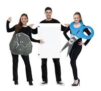 Fun World Rock, Papier, Ciseaux (Lot de 3) Costume, Multicolore, Unisex-Men up to 6/200 lbs… Womne Size 4-14 Mixte