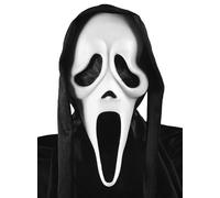 Fun World Scream GhostFace Masque avec bonnet - Accessoire de costume pour adulte - Halloween et fête d'horreur