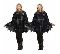 Fun World Toile Araignée Poncho Effrayant Cosplay Halloween Grande Costume 90299