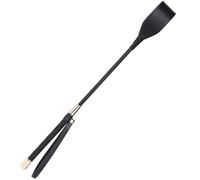 Funabridge Cravache d'équitation anglaise en cuir synthétique de qualité supérieure avec dragonne, fouet d'entraînement pour cheval de compétition, noir