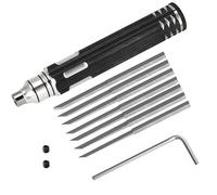 Funabridge Lot de 7 outils de traçage de modélisme, stylo de gravure de précision avec 6 pointes en acier, kit de sculpture de modèle, marqueur de ligne professionnel pour modèles à échelle