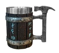 Funabridge Mug Viking avec runes nordiques, tasse à bière en acier inoxydable pour homme, décoration d'intérieur inspirée des Vikings
