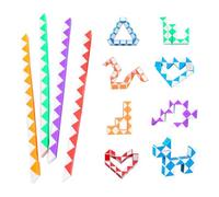 Funalix Lot de 12 mini cubes serpents magiques - Puzzle 3D - Jouet serpent magique - Favorise la créativité et la motricité - Cadeau de fête des enfants (couleur aléatoire)