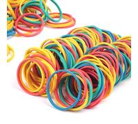 Funalix Lot de 400 élastiques en caoutchouc colorés mélangés épais 200 x 28 mm et 200 x 40 mm pour bureau, école, maison (multicolore)