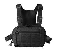 FUNANASUN Sac de poitrine tactique, 2 l, sac tactique pour homme, gilet Molle réglable, poche poitrine tactique EDC de design Laser Cut pour chasse, extérieur, cyclisme EDC