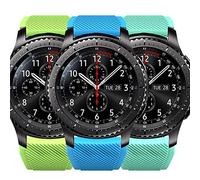 FunBand 22mm Bracelet Compatible avec Galaxy Watch 3 45mm, Bande de Remplacement en Silicone Souple Sport Strap pour Gear S3 Frontier/S3 Classic/Galaxy Watch 46mm/Huawei Watch GT2 Pro Smart Watch