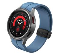 FunBand Bracelet Compatible avec Samsung Galaxy Watch 5, 20mm Bracelet magnétique de Remplacement en Texture Silicone Souple Sport Strap pour Watch 5 Pro 45mm Watch 4 40mm / 44mm Smart Watch