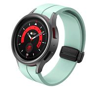 FunBand Bracelet Compatible avec Samsung Galaxy Watch 5, 20mm Bracelet magnétique de Remplacement en Texture Silicone Souple Sport Strap pour Watch 5 Pro 45mm Watch 4 40mm / 44mm Smart Watch