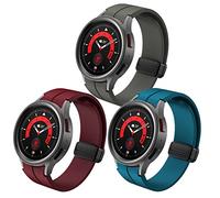 FunBand Bracelet Compatible avec Samsung Galaxy Watch 5, 20mm Bracelet Magnétique en Silicone Souple Sport pour Watch 5 Pro 45mm/44mm/40mm