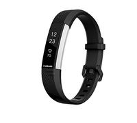 FunBand Bracelet en Silicone Souple pour Fitbit Alta HR et Alta - Sangle de Remplacement Réglable Sport Accessoire pour Montre Connectée (1-Pack Noir)