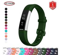 FunBand Bracelet pour Fitbit Alta HR et Fitbit Alta, Bande en Silicone Souple Sangle de Remplacement Reglables Sport Accessorie pour Montre Connectée Fitbit Alta HR et Fitbit Alta (1-Pack Vert)