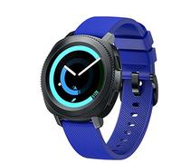 FunBand Bracelet pour Gear Sport, 20mm Bande en Silicone Souple pour 20mm Universal Strap/Samsung Gear Sport/Gear S2 Classic/Galaxy Watch 42mm/Galaxy Watch Active/Galaxy Watch Active 2/Vivoactive 3