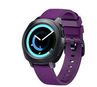 FunBand Bracelet pour Gear Sport, 20mm Bande en Silicone Souple pour 20mm Universal Strap/Samsung Gear Sport/Gear S2 Classic/Galaxy Watch 42mm/Galaxy Watch Active/Galaxy Watch Active 2/Vivoactive 3