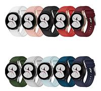 FunBand Bracelet pour Samsung Galaxy Watch 5 / 5 Pro / 4 / 4 Classic, Bande de Remplacement en Silicone Ajustable pour Watch 42mm / 3, 10 Pack