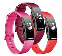 FunBand Compatible avec Fitbit Inspire & Fitbit Inspire HR Bracelet, Bande en Silicone Souple Sangle de Remplacement Reglables Sport Accessorie pour Montre Connectée Fitbit Inspire & Inspire HR