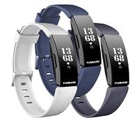FunBand Compatible avec Fitbit Inspire HR - Bracelet en Silicone Souple, Sangle de Remplacement Réglable, Accessoire Sport pour Montre Connectée