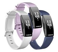 FunBand Compatible avec Fitbit Inspire HR - Bracelet en Silicone Souple, Sangle de Remplacement Réglable, Accessoire Sport pour Montre Connectée