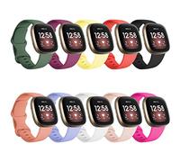 FunBand Compatible avec Fitbit Versa 4 / Fitbit Versa 3 / Fitbit Sense Bracelet, Bande de Sport en Silicone Souple Remplacement Bracelet Compatible avec Versa 4 / Versa 3 / Sense