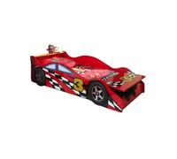 Lit voiture avec coffre 70x140 cm rouge + matelas - CARINO