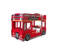 Lit bus enfant avec LED 90x200 cm - Rouge - FUN