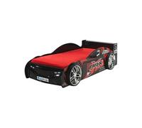 Vipack Lit enfant MRX Voiture 90 x 200 cm MDF Noir