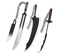 FunBoat Porte-clés Ichigo Bankai en forme d'épée - Le véritable Zangetsu Tensa et deux lames Zangetsu - Cadeau pour enfants, adolescents, femmes et hommes, lot de 3 zangetsus - Taille unique
