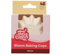 FunCakes Baking Cups Bloom, White, 48 Pièces