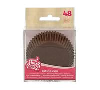 FunCakes Baking Cups, Caissettes à Cupcakes et Muffins, Brown, 48 Pièces | Pour muffins et cupcakes, Résistantes à la graisse, Papier de qualité alimentaire, Ø 5 cm, 3,2 cm de Hauteur