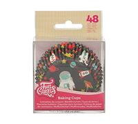 FunCakes Baking Cups, Caissettes à Cupcakes et Muffins, Space, 48 Pièces | Pour muffins et cupcakes, Résistantes à la graisse, Papier de qualité alimentaire, Ø 5 cm, 3,2 cm de Hauteur